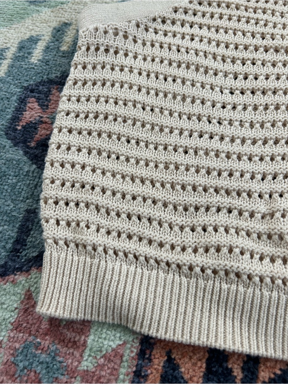 Universal Thread Cream Crochet Open-Knit Top - Picture 2 of 4